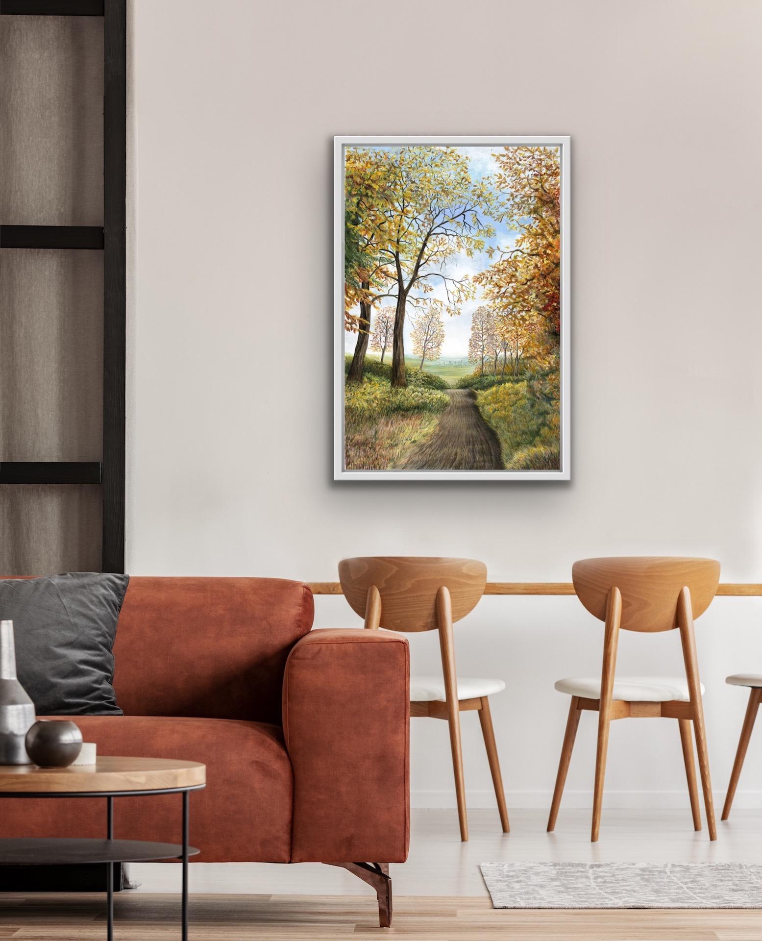 Bagley Woods View [2020]
Original
Landscape
Acrylic
Canvas Size: H:76 cm x W:51 cm x D:2cm
Sold Unframed
Please note that insitu images are purely an indication of how a piece may look

Autumn in Bagley Woods, a bright sunny day which made the