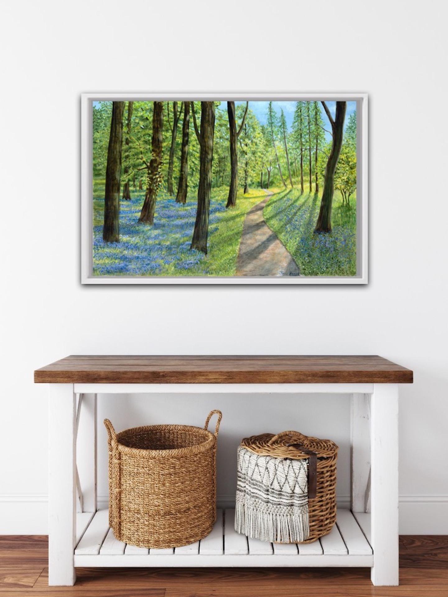 Jane Peart
Bluebell Woods
Original Painting
Acrylic on Canvas
Canvas size: H 51cm x W 76cm x D 2cm
sold unframed
(Please note that in situ images are purely an indication of how the piece may look).

Bluebell Woods is an original painting on canvas,