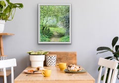 Spring Walk, Realist Style Painting, Traditional Woodland Painting, Floral Art
