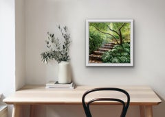Sunlit Steps Acrylic Painting by Jane Peart, 2019