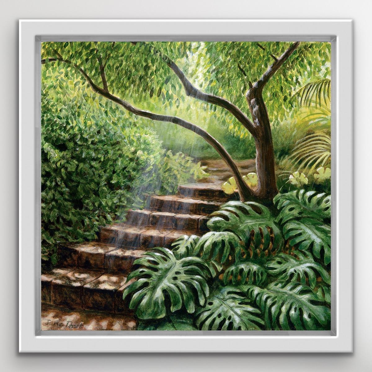 Sunlit Steps Acrylic Painting by Jane Peart, 2019 For Sale 2