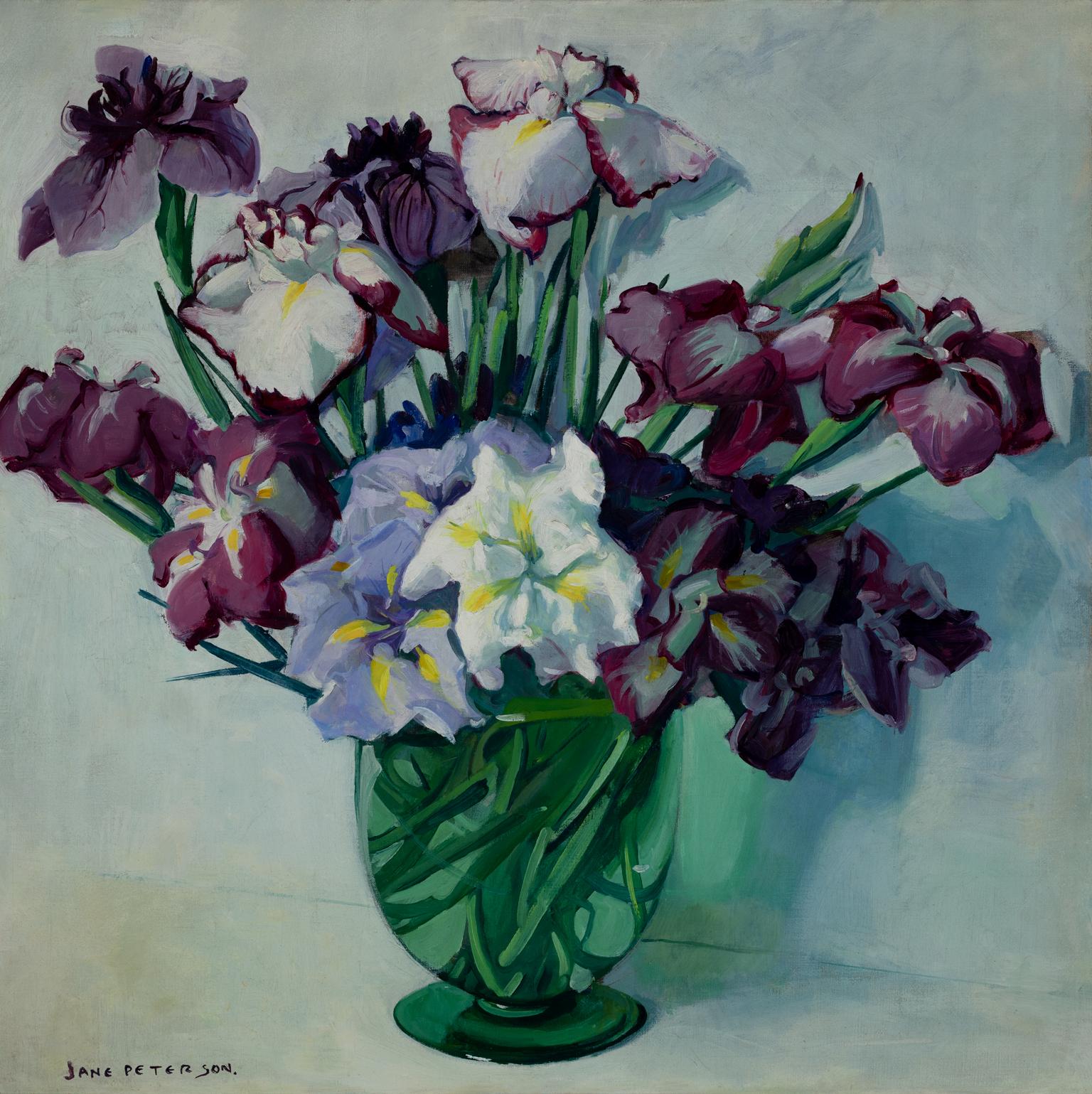 Jane Peterson [Violet Harmony] Signed Oil on Canvas, American Impressionist For Sale 2