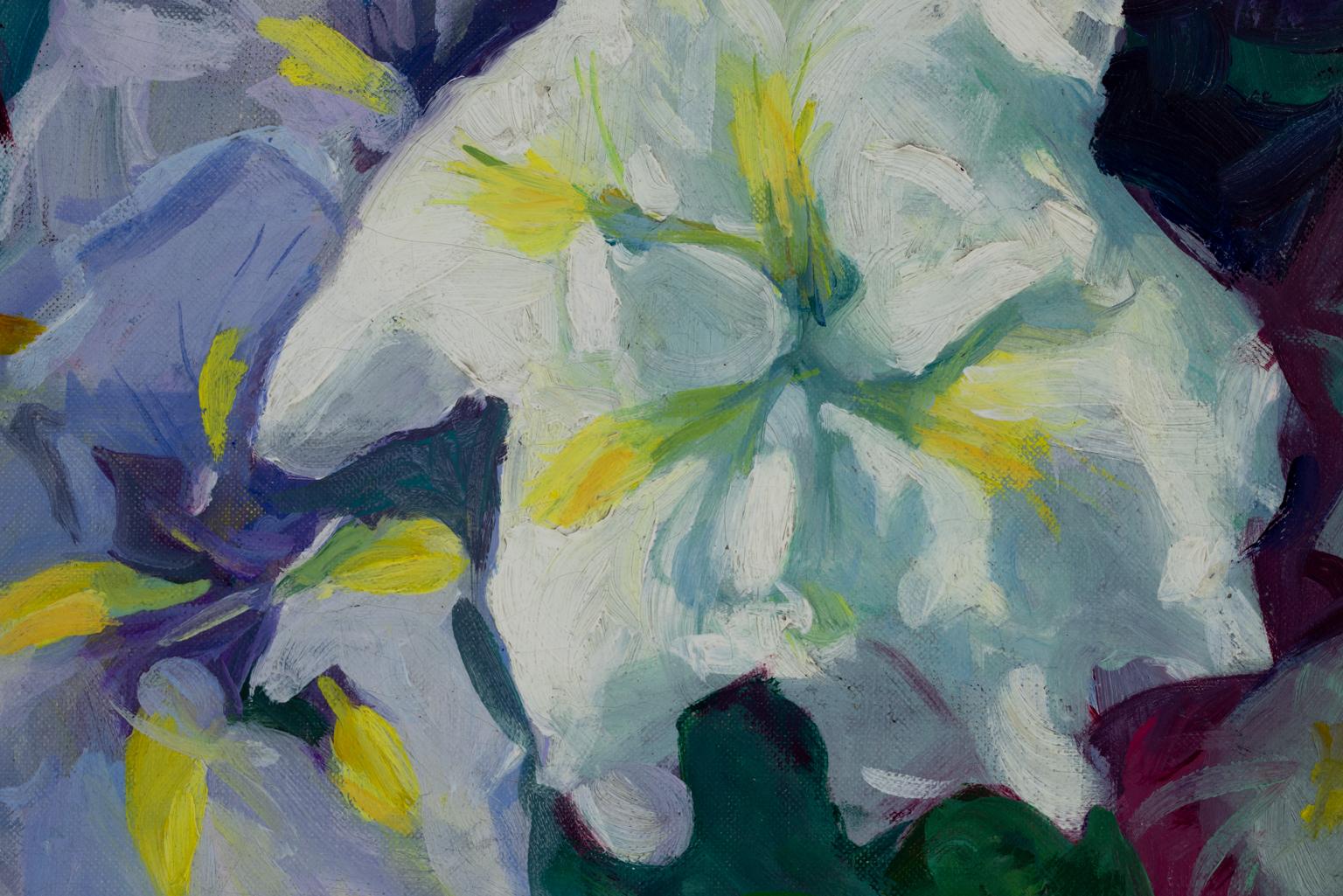 Jane Peterson [Violet Harmony] Signed Oil on Canvas, American Impressionist For Sale 4