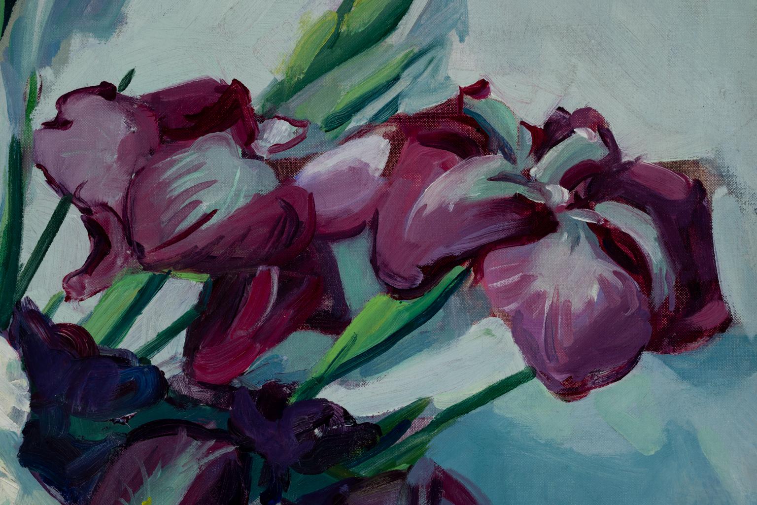 Jane Peterson [Violet Harmony] Signed Oil on Canvas, American Impressionist For Sale 5