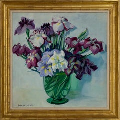 Jane Peterson [Violet Harmony] Signed Oil on Canvas, American Impressionist