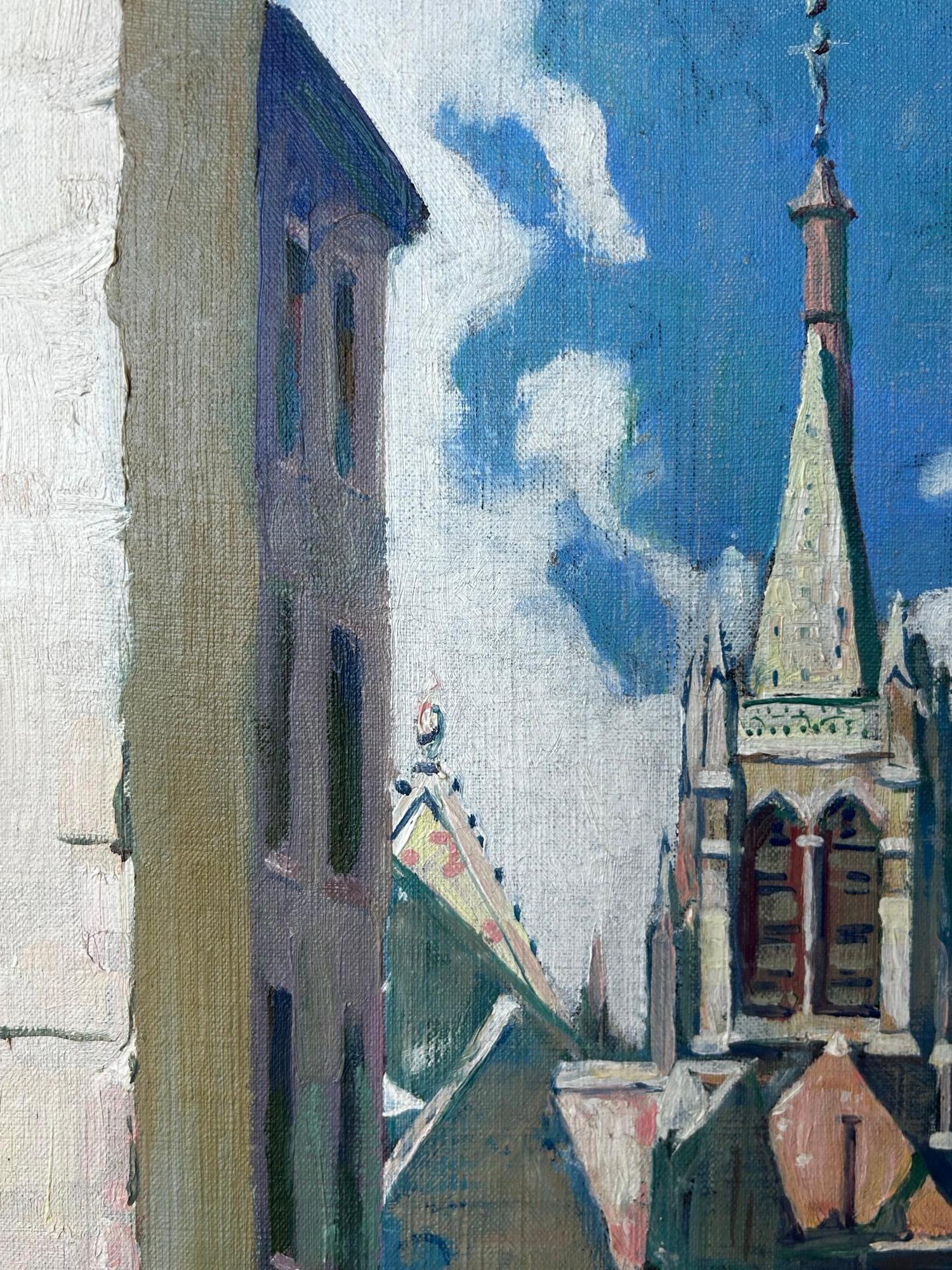 « Street In Paris (Eglise St. Julien) Jane Peterson, American Impressionism en vente 6