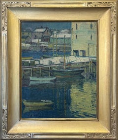 "Untitled (Harbor Scene at Night)" Jane Peterson, Impressionist, Nocturne