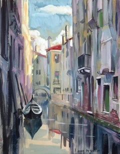 Antique Venice Canal Afternoon 1920