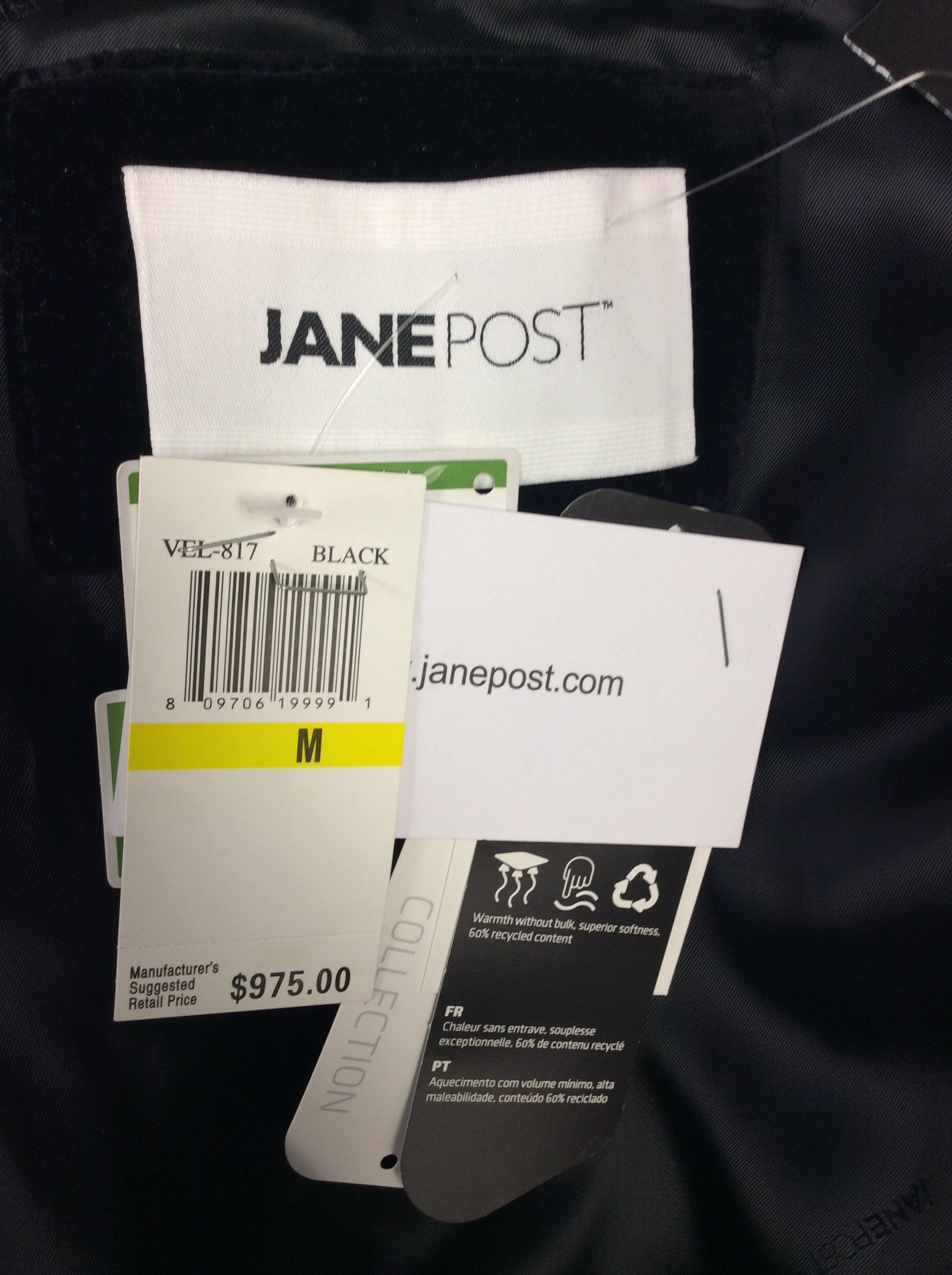 Jane Post Black Velvet with Fox Fur Trim Coat NWT For Sale 3