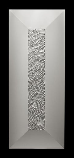 Tableau N°8 by Jane Puylagarde - Monochrome Painting, White, Dimensional Art