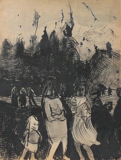 Figures in the Storm 20th Century Ink