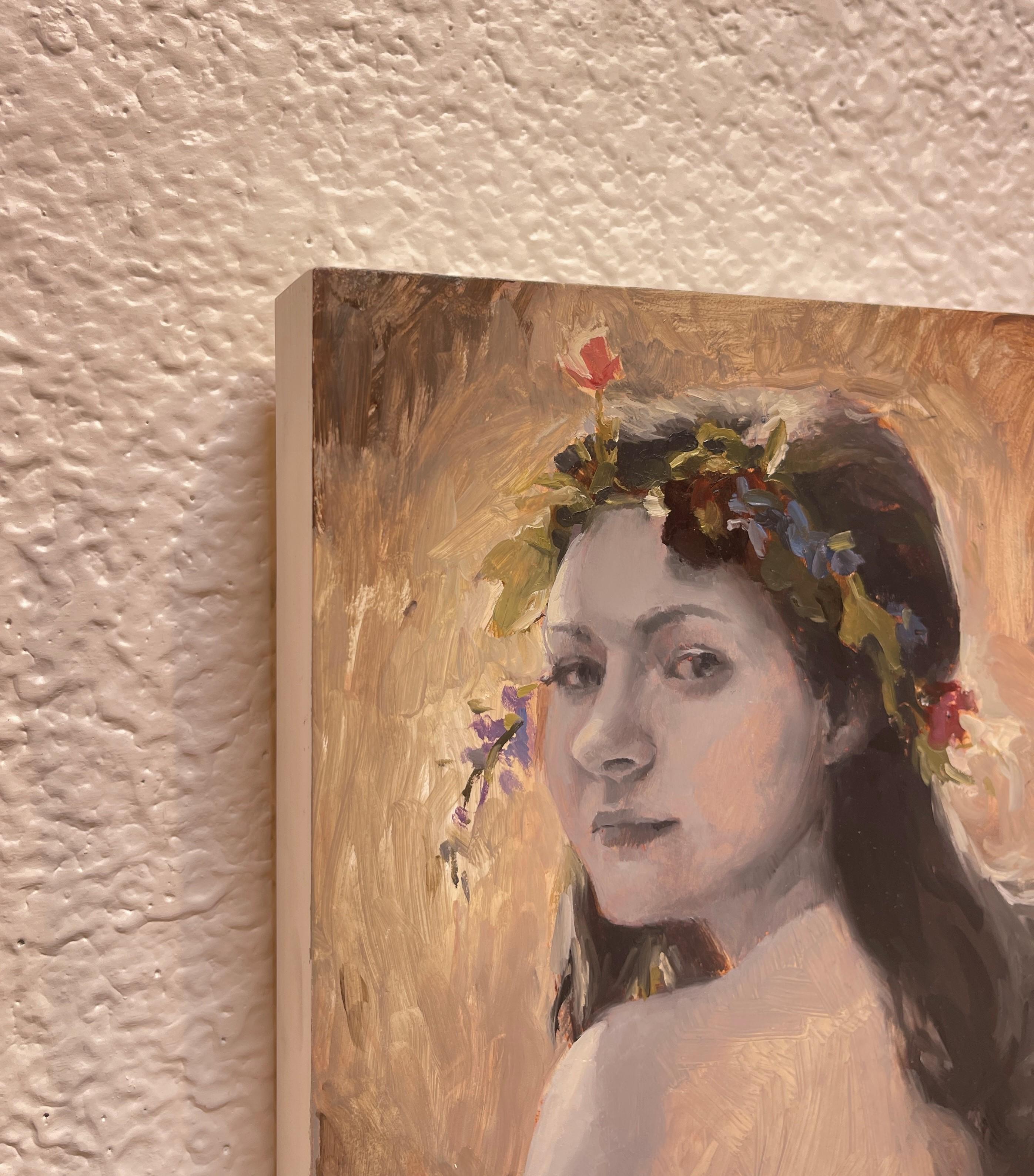 Ninfa I - Portrait Painting Grigio di Jane Radstrom