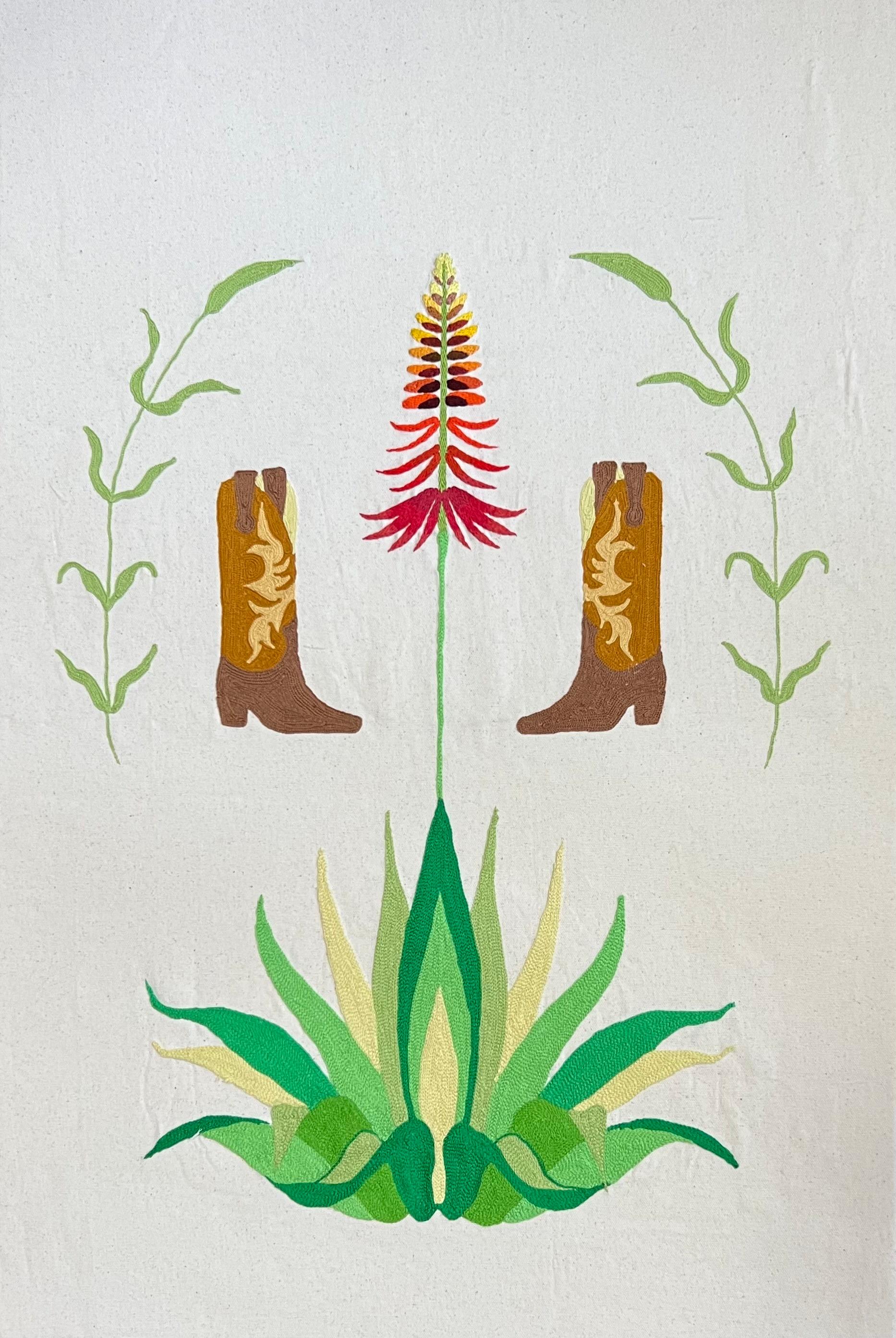 Agave y Flor del Atardecer