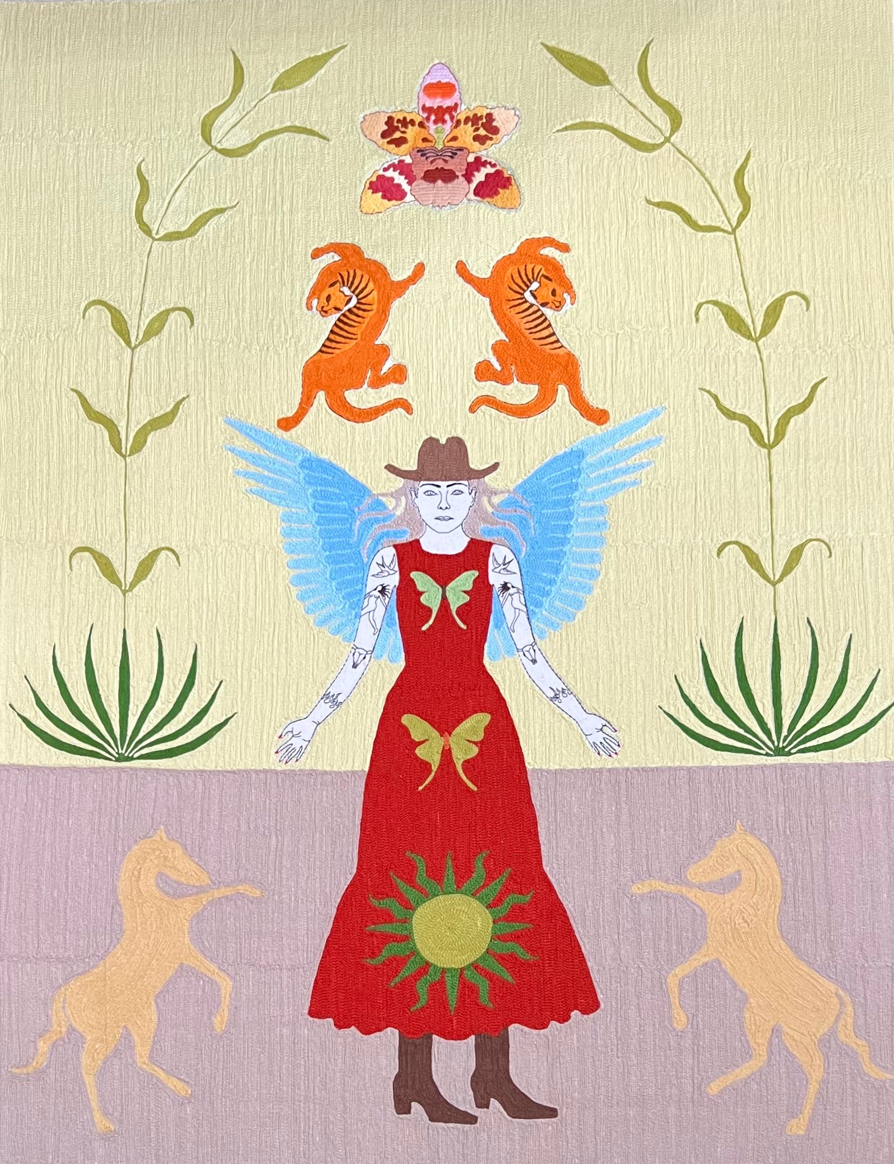 Aterrizaje Ángel - Mixed Media Art de Jane Reichle