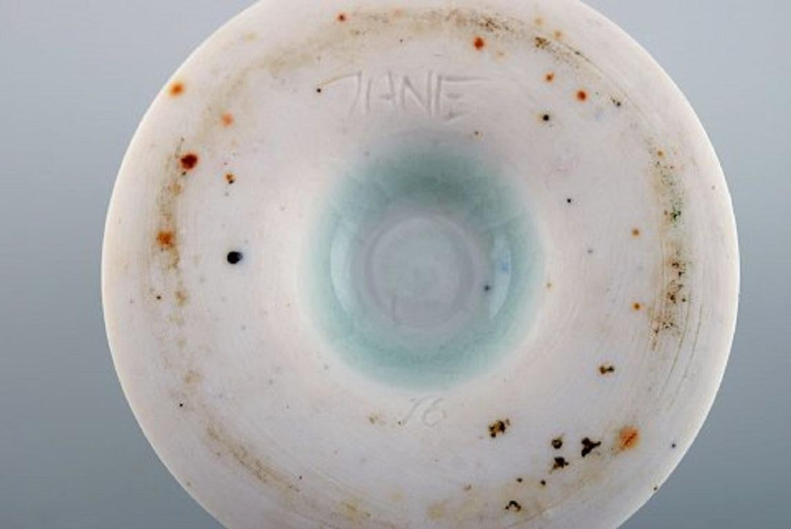 Jane Reumert, Denmark, Unique Cup / Vase in Glazed Porcelain In Excellent Condition In Copenhagen, DK