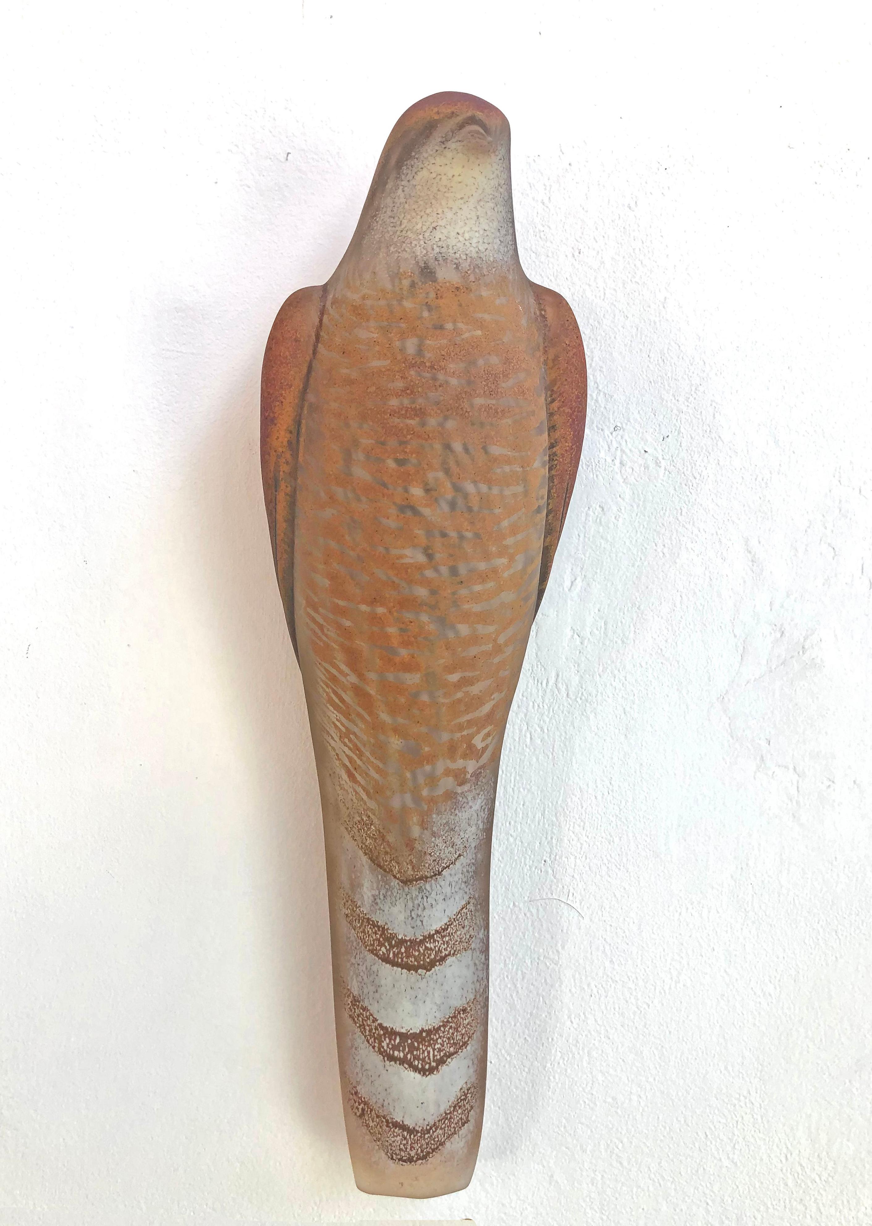 Jane Rosen Still-Life Sculpture - Copper Coopers Wall Bird