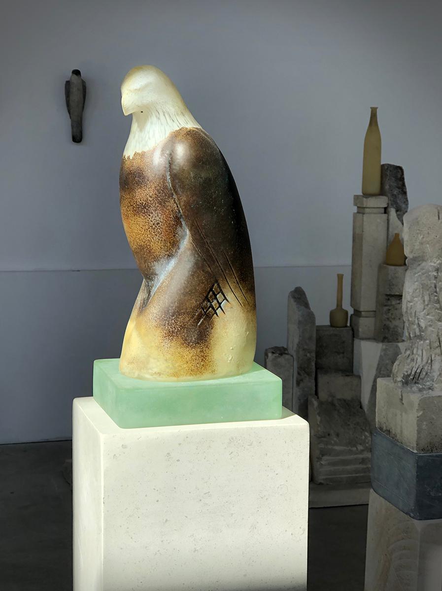 Jane Rosen Still-Life Sculpture - Gentle Eagle on Water