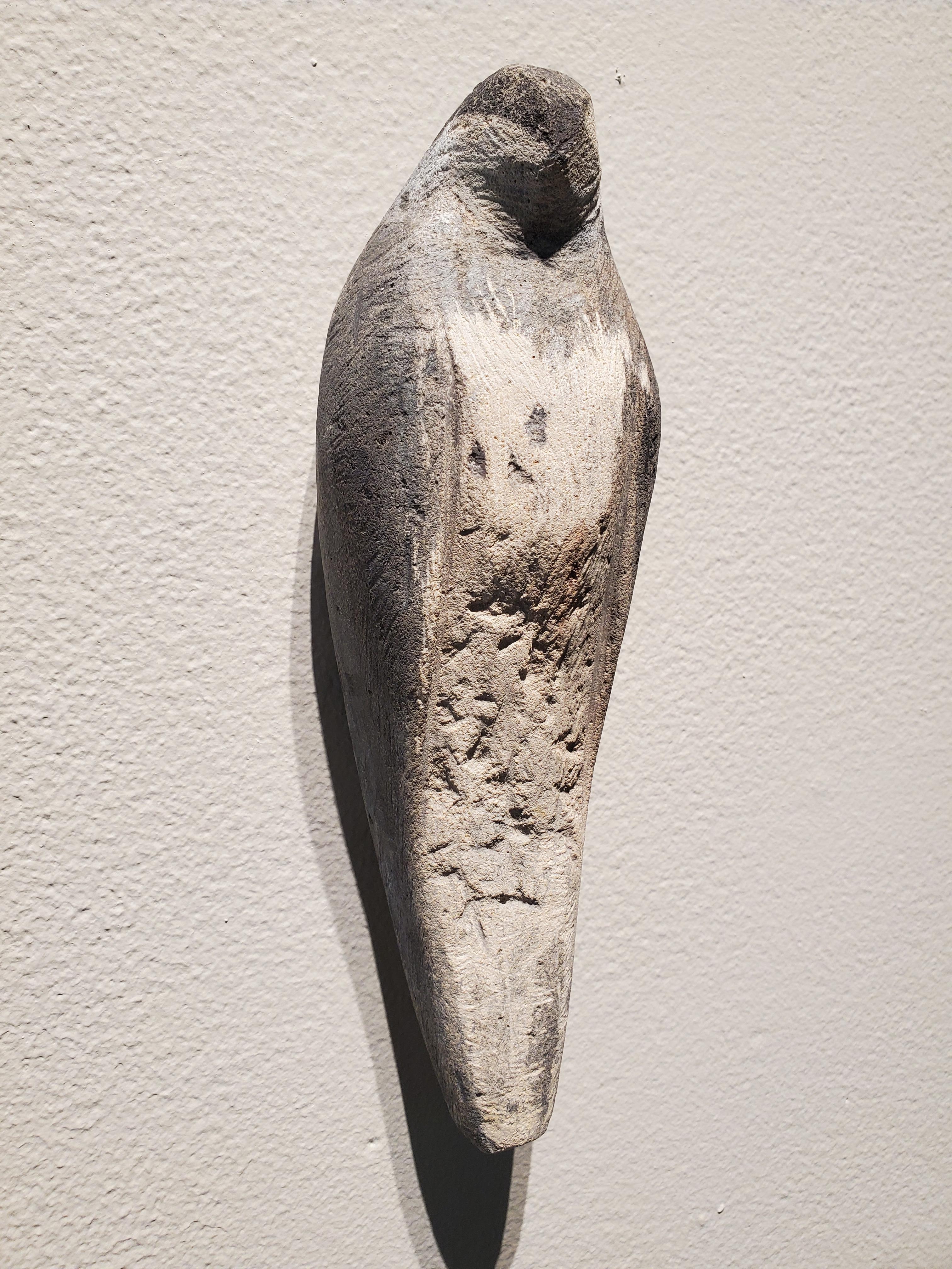Leaf - Gray Figurative Sculpture by Jane Rosen