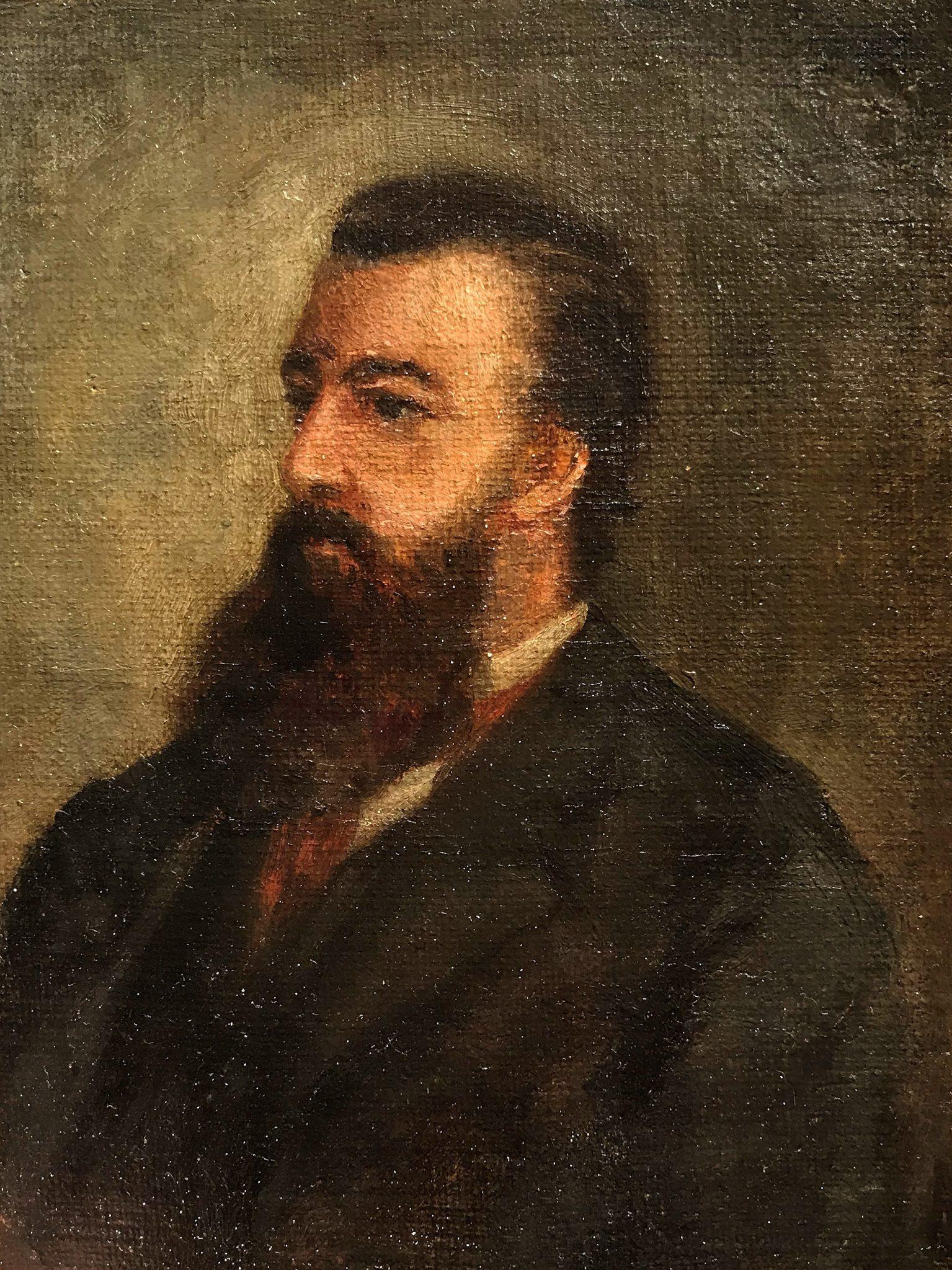 Portrait de Thomas Cooper Gotch, peinture à l'huile du 19e siècle