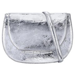 Jane Saddle Mini Chrome Antiqued Leather Handbag