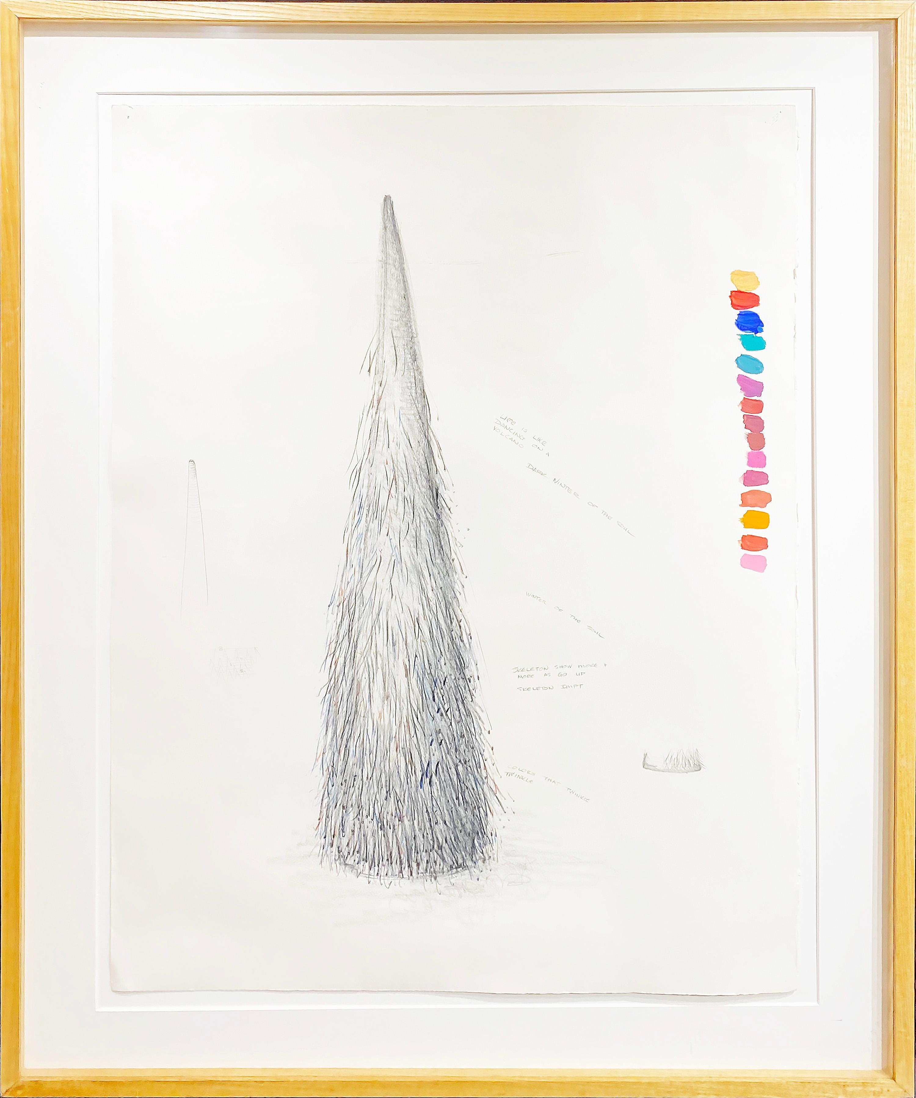 Cone Drawing with Sculpture
By Jane Sauer (b. 1937- )
Cone Drawing Unframed: 30