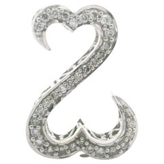 Colgante Corazones Abiertos Jane Seymour de oro blanco de 14k y diamantes de 0,35 ct