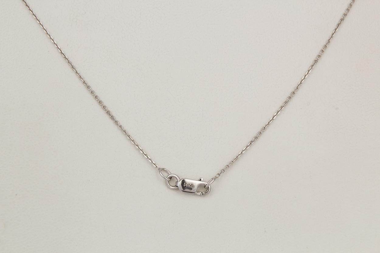 Jane Seymour 14 Karat Weißgold und Diamant Anhänger Halskette mit offenem Herz 3