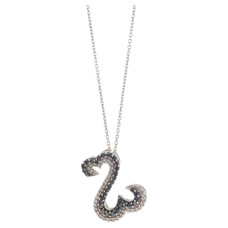 Jane Seymour Collar Colgante de Diamantes Corazones Abiertos Oro Blanco 14k Sencillo .50ctw