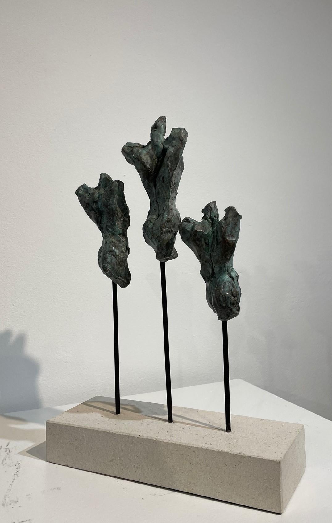 Moving Torse 1, 11, 111 - Gold Figurative Sculpture by Jane Shaw
