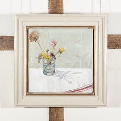 Herbstblumen, Öl auf Karton Gemälde von Jane Skingley