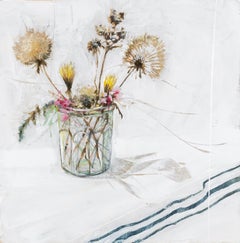 Siepe autunnale, dipinto a olio su tavola di Jane Skingley, 2020