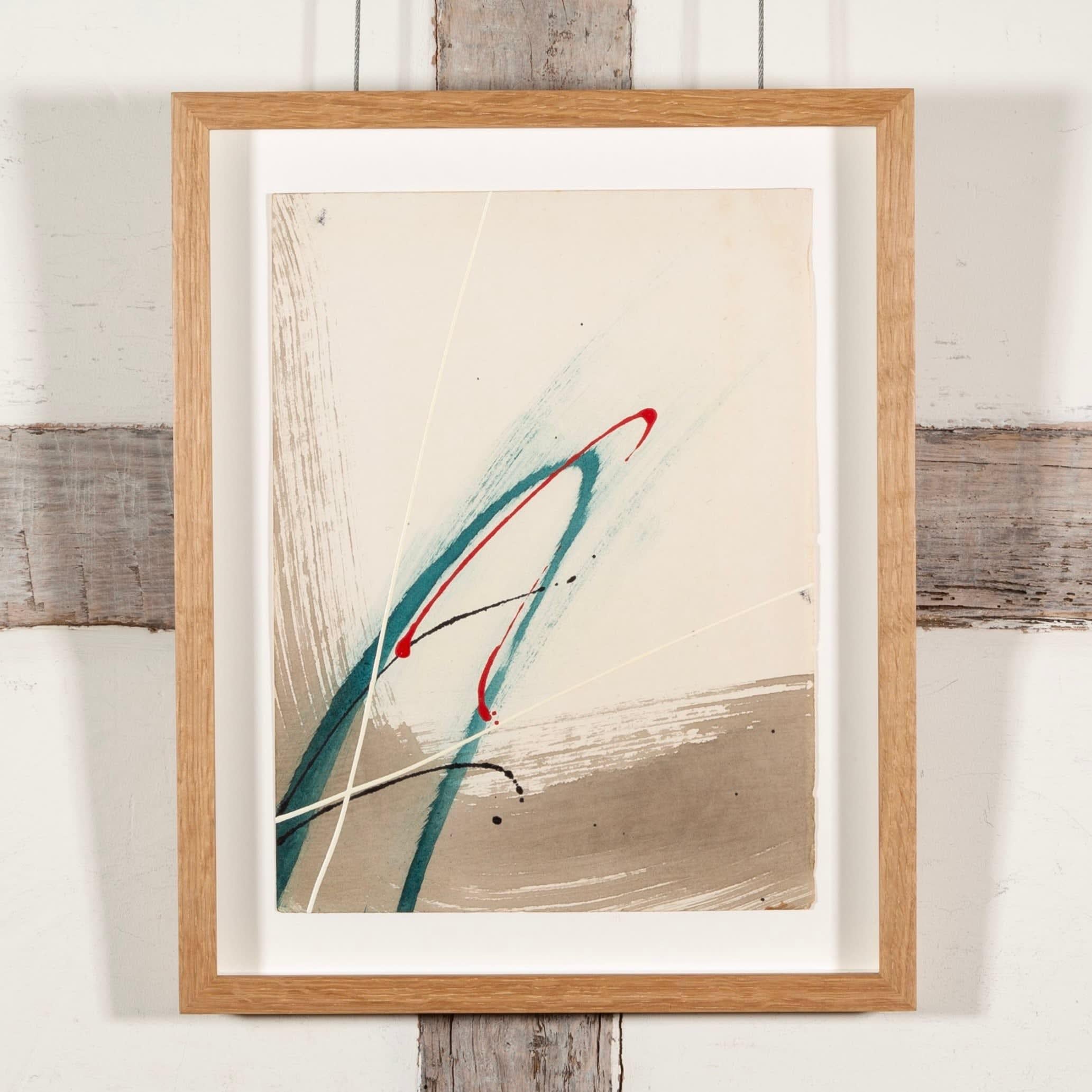 Hokusai Verde X, Pintura al óleo y tinta de Jane Skingley, 2023 en venta 1