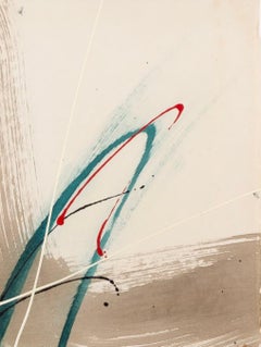 Hokusai Green X, Oil and Ink Painting by Jane Skingley, 2023