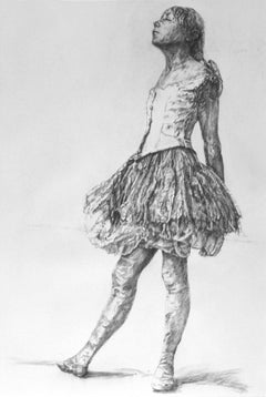 Pequeña bailarina de catorce años con falda original