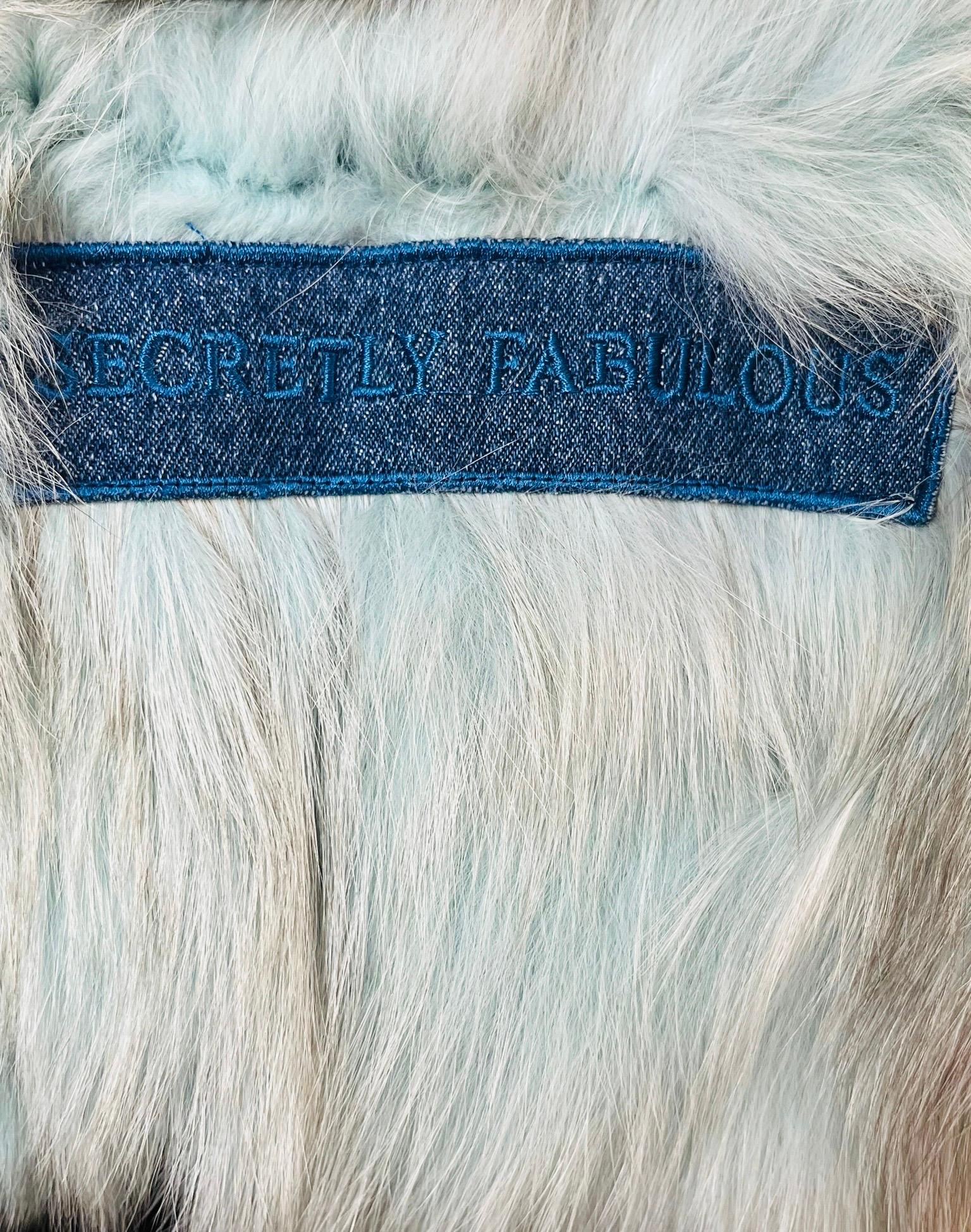 Jane & Tash Denim & Fox Fur Parka Coat For Sale 1