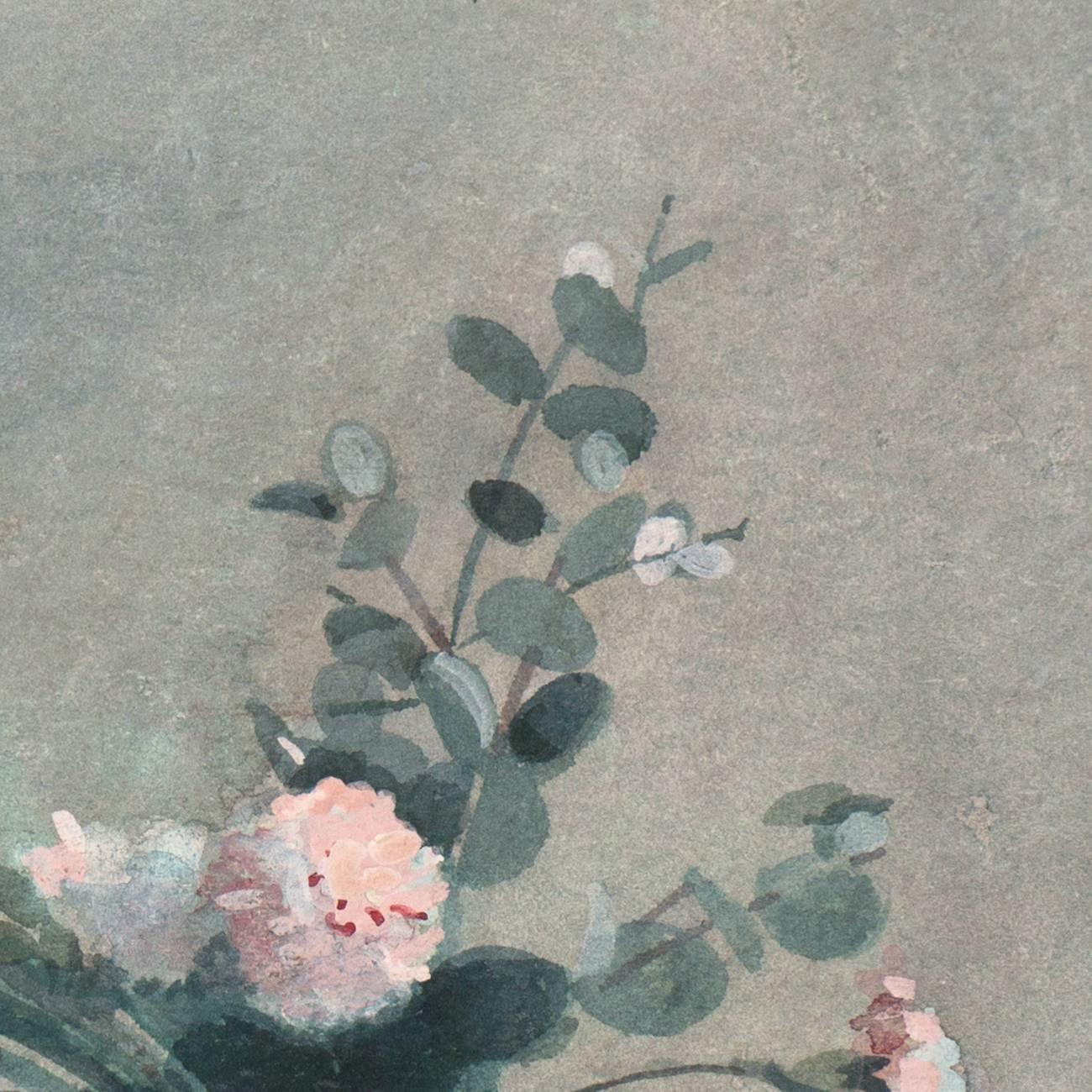 'Garofani rosa', Royal Society of British Watercolorists, Artista donna, RSBA in vendita 1
