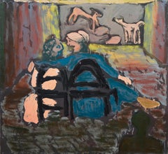 Conversation in the Theater - Expressionist Figurative Abstract by Jane Mellin