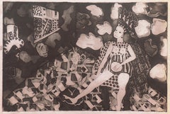 'Evening Encounter', San Francisco Bay Area Modernist, Atelier 63, Artiste femme