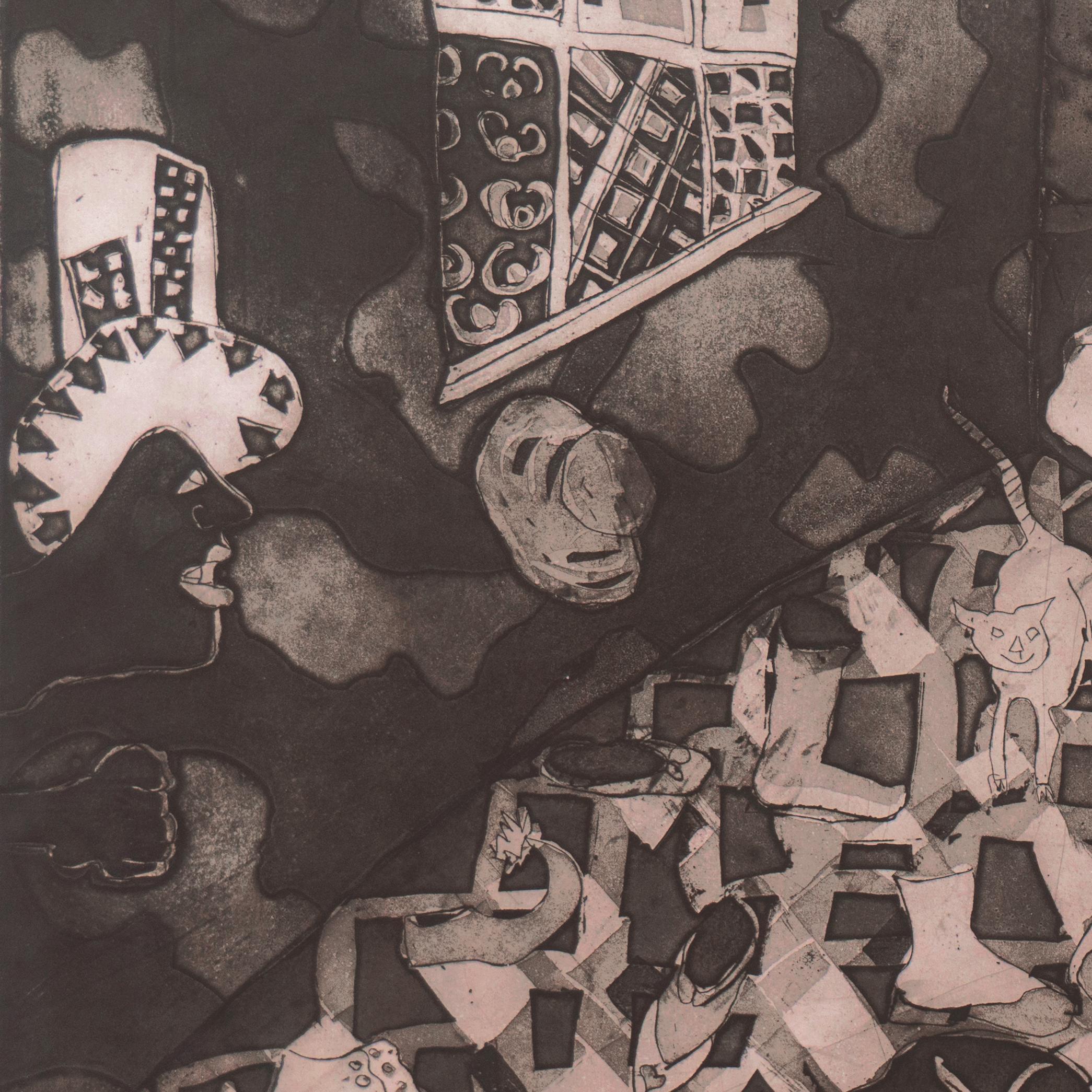 'Evening Encounter', San Francisco Bay Area Modernist, Atelier 63, Artiste femme en vente 3