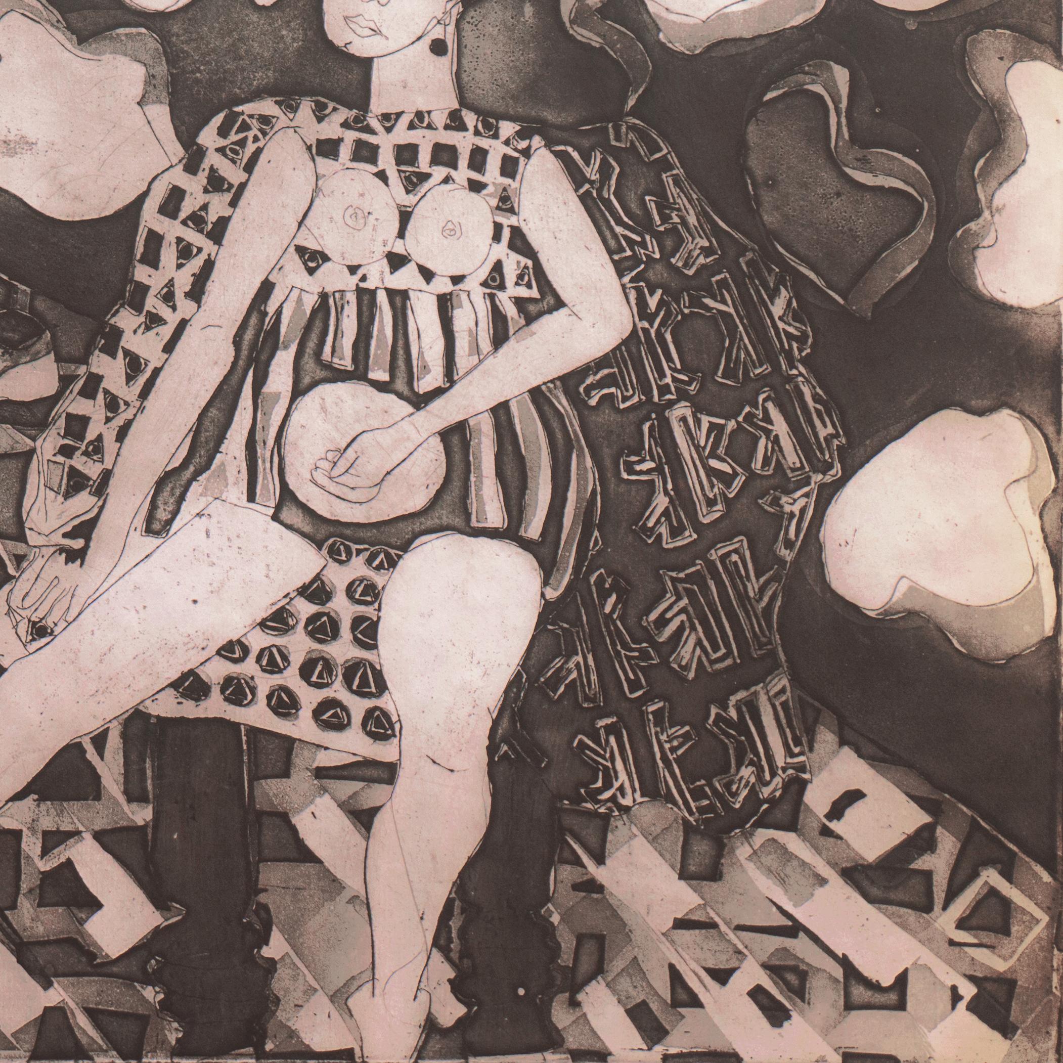 'Evening Encounter', San Francisco Bay Area Modernist, Atelier 63, Artiste femme en vente 5