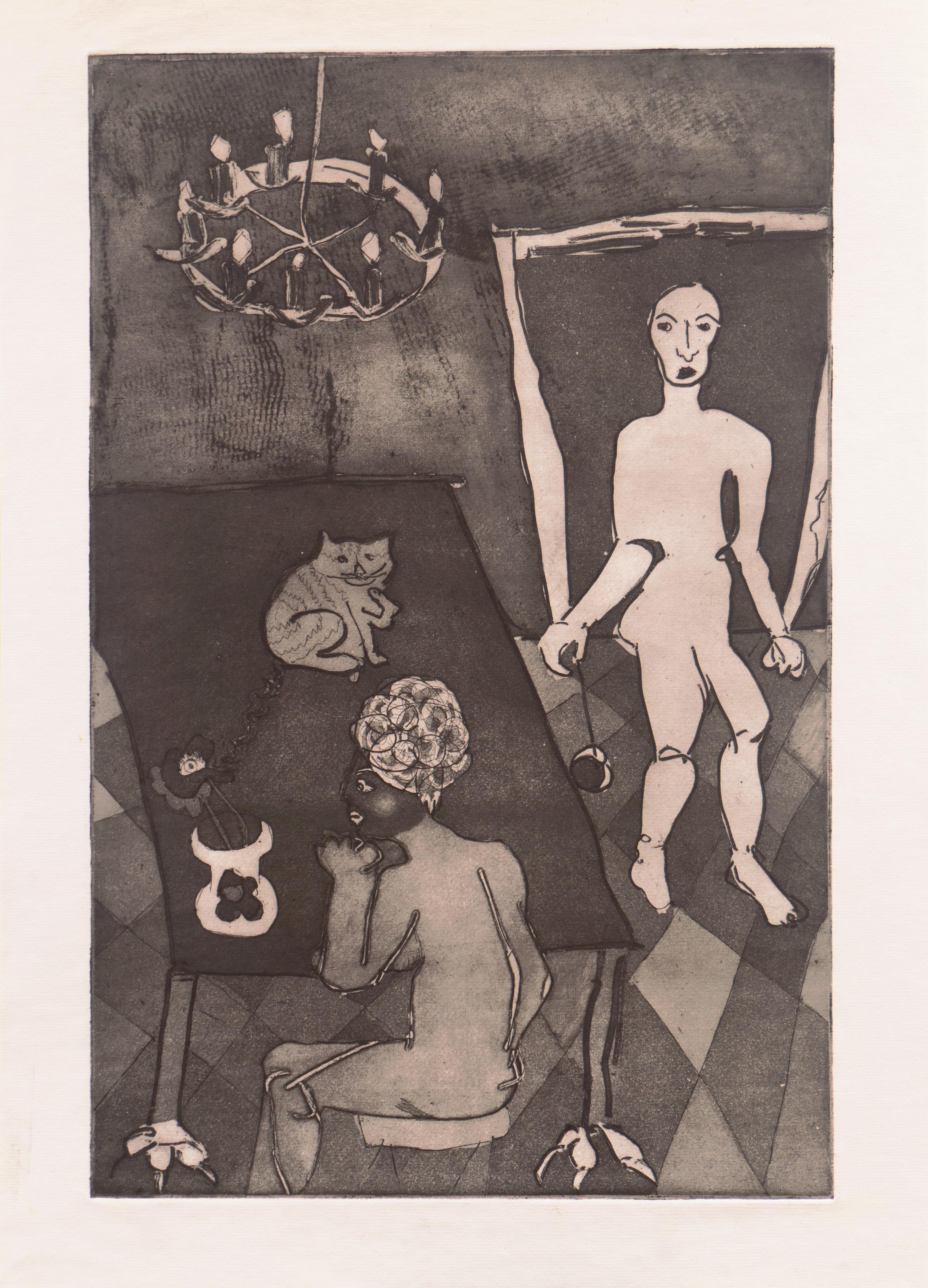 'Boudoir Surrealista', Modernista de la Bahía de San Francisco, Artista Mujer Atelier 63 - Print de Jane Voitle Mellin