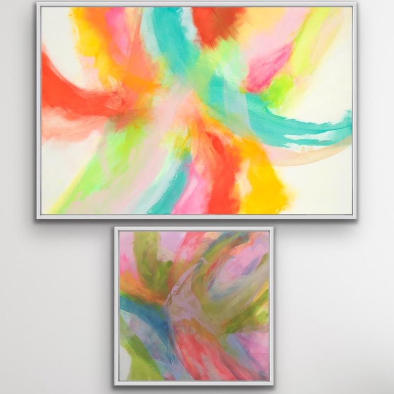 Jane Wachman Abstract Painting - Indian Dance and Summer Days Diptych