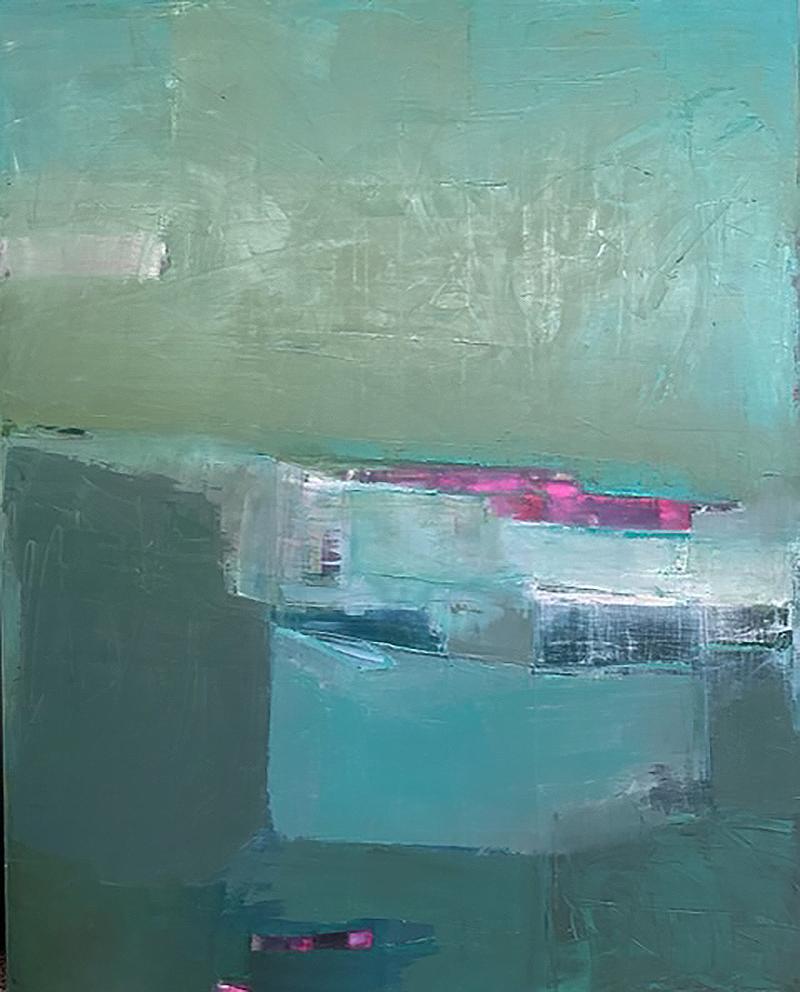 Jane Whitehurst Abstract Painting - Sailing