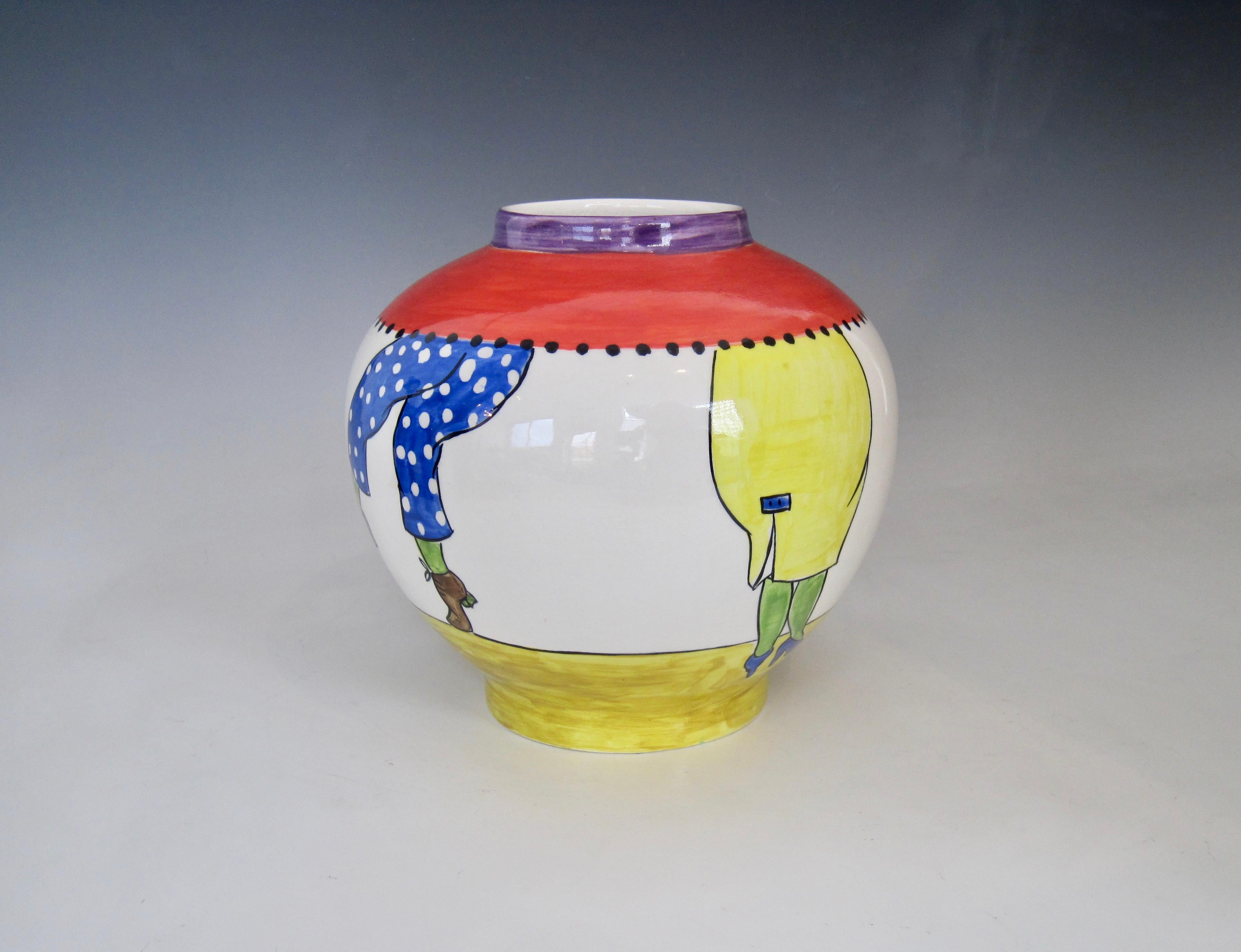 20th Century Jane Willingale English Ceramic Loudware Vase