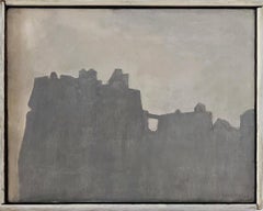 ""Graue Skyline", Jane Wilson, weibliche abstrakte expressionistische Landschaft Stadtlandschaft