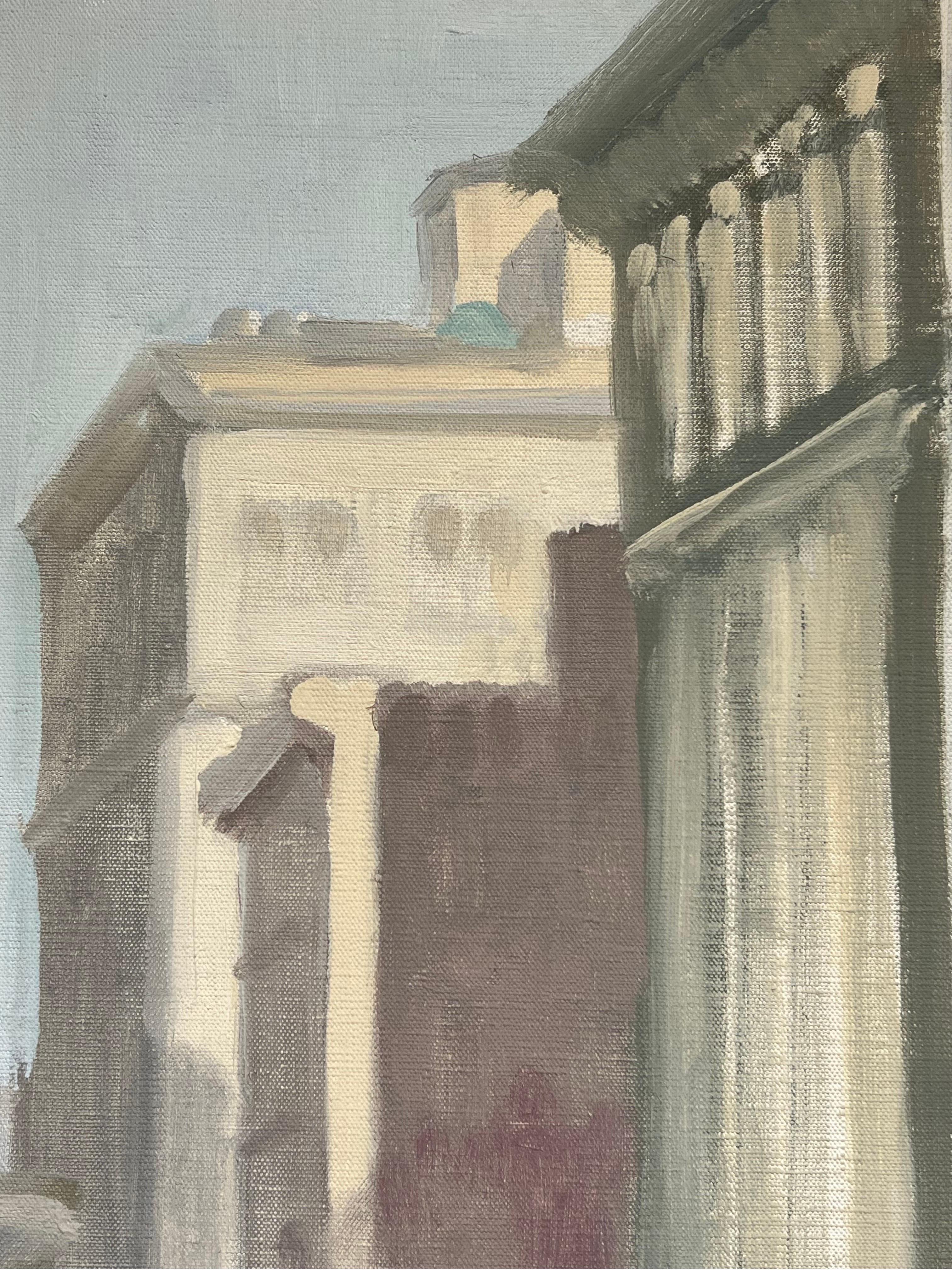 Zum Verkauf steht eine New York City Street, Broadway von Jane Wilson (1924-2015). Jane Wilson war eine wichtige Malerin des Abstrakten Expressionismus. Sie wurde in zahlreichen Museen ausgestellt, darunter das Moma, das Metropolitan Museum und das