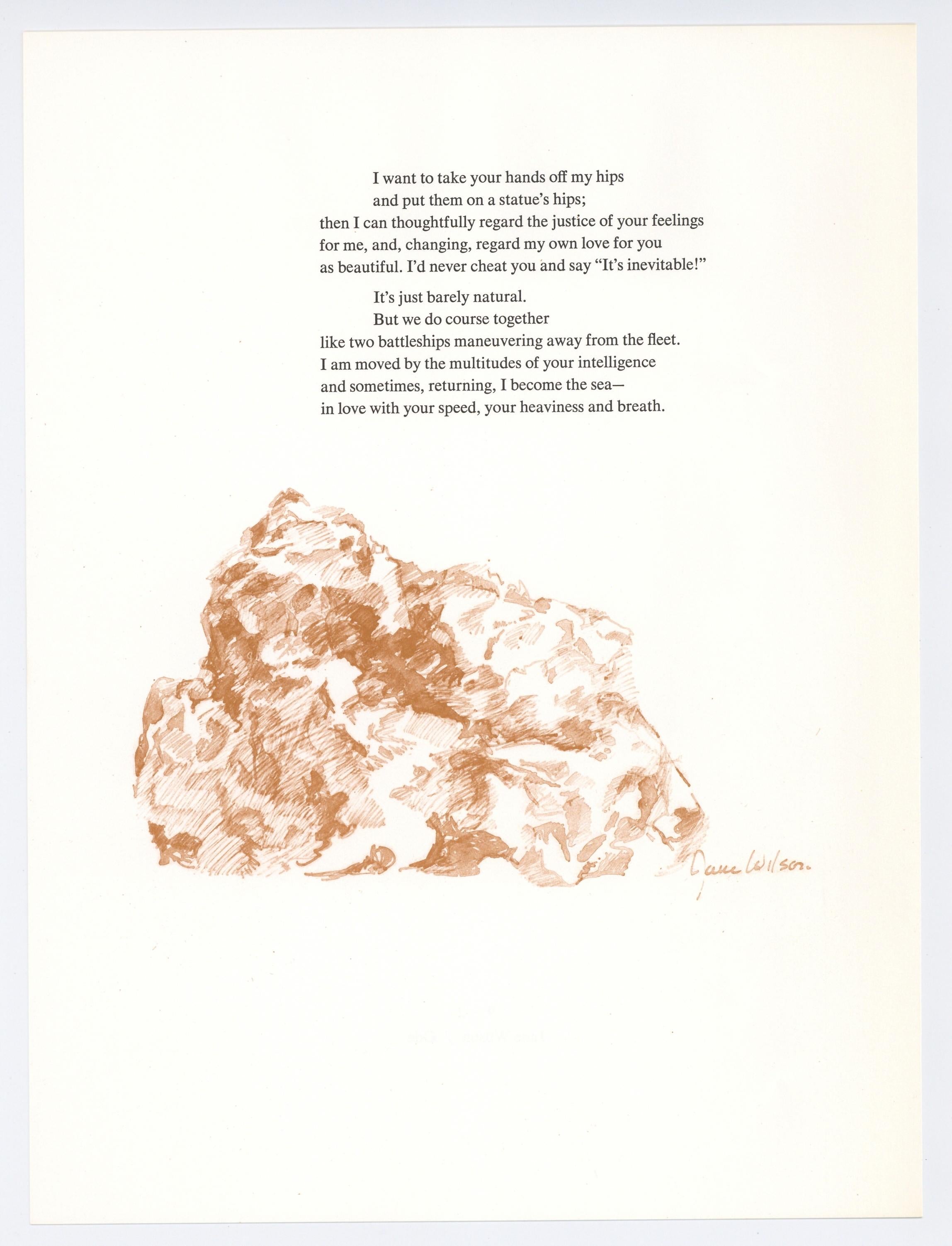 Medium: lithograph. From the "In Memory of My Feelings" portfolio, printed in 1967 on Mohawk Superfine Smooth paper in a limited edition of 2500 and published in New York by The Museum of Modern Art. Signed in the plate (not by hand). 

Jane Wilson