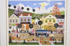 Jane Wooster Scott Signed and Numbered Serigraph Framed Art "Carefree Days"