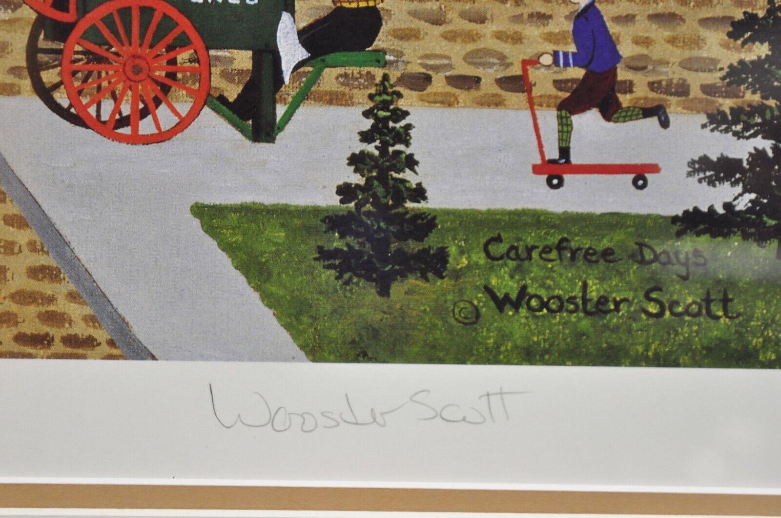 Signierte und nummerierte Serigraphie gerahmte Kunst „Carefree Days“ von Jane Wooster Scott (Plexiglas) im Angebot