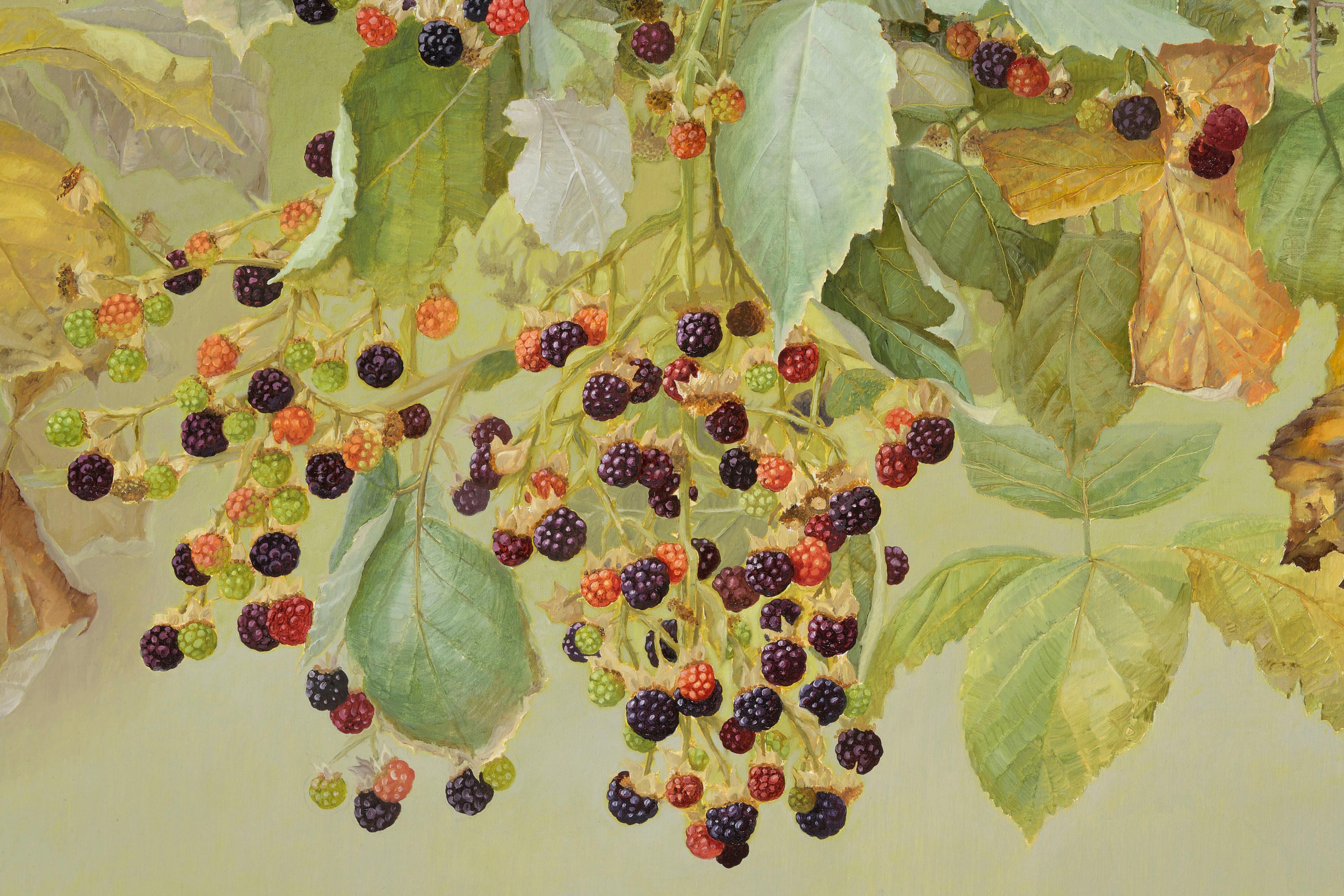 Blackberries, Early Autumn - Painting by Jane Wormell